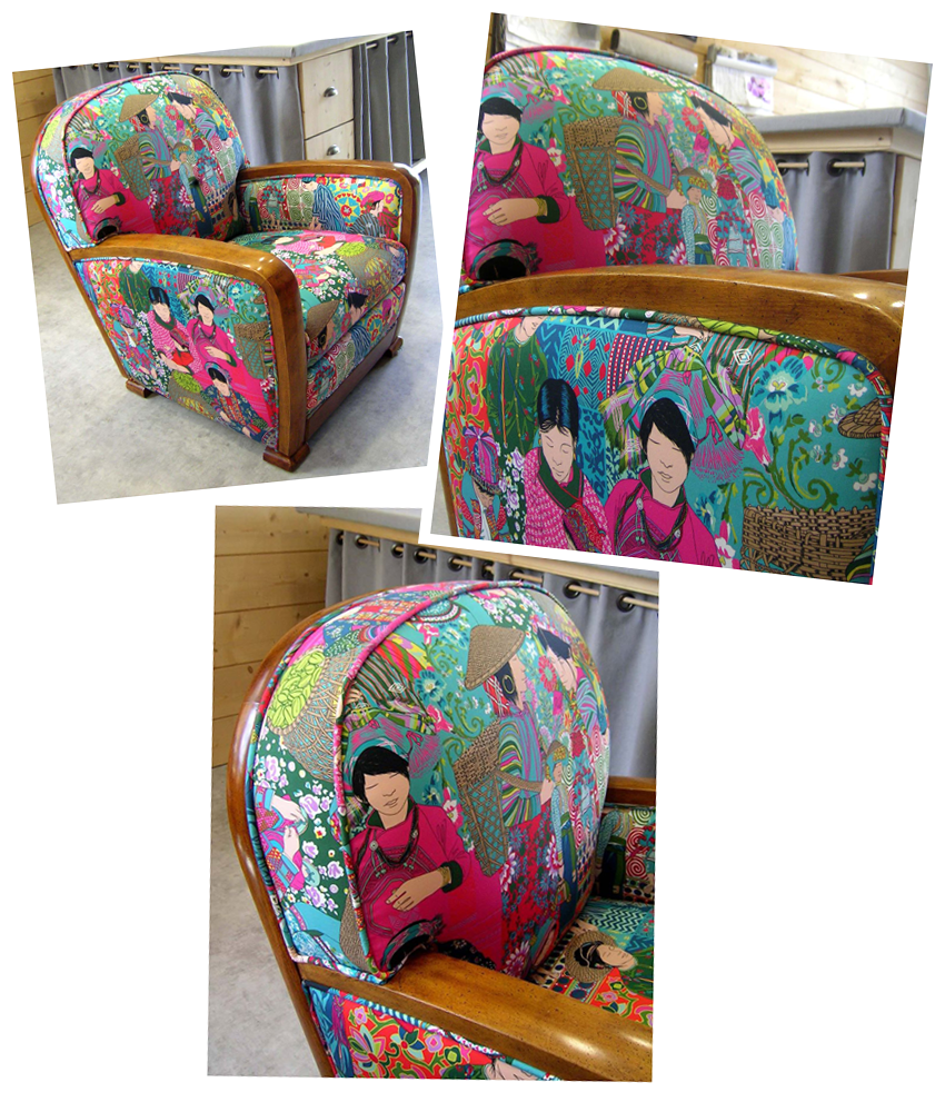fauteuil tissus chinois