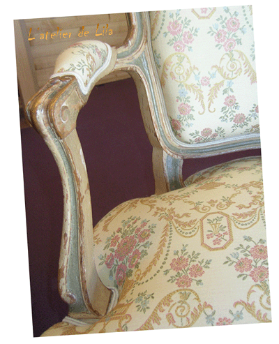 cabriolet louis XV-dtail de l'accotoir