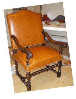 Fauteuil Louis XIII  (cuir)