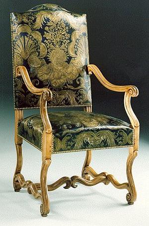 Fauteuil en cuir gaufr